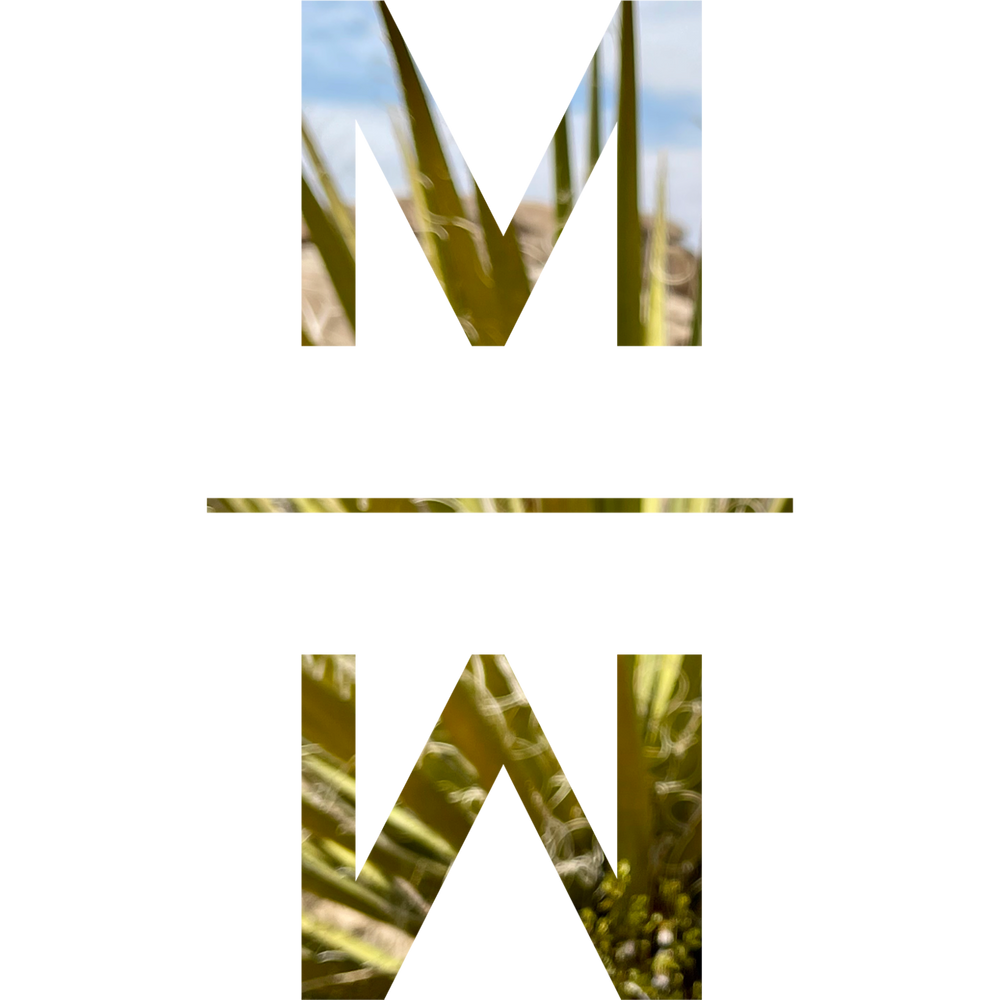 The Mojave Myst MM icon with Yucca leaves coloring in its letter shapes.