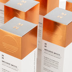 Multiple Mojave Myst Molecular Spray Deodorant luxury boxes lined up in rows